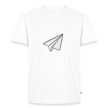 Avion en papier - T-shirt Premium bio Homme - blanc - Devant - Nico (187cm)