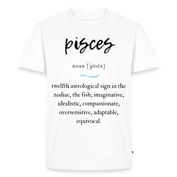 Édition alambiquée Poissons - T-shirt Premium bio Homme - blanc - Devant - Nico (187cm)
