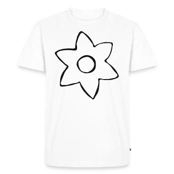 Fleur jardin plante jardinier bio cadeau bio - T-shirt Premium bio Homme - blanc - Devant - Nico (187cm)