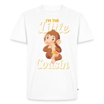 I m The Little Cousin / Sweet shirt for the cousin - Men's Premium Organic T-Shirt - white - Front - Nico (187cm)