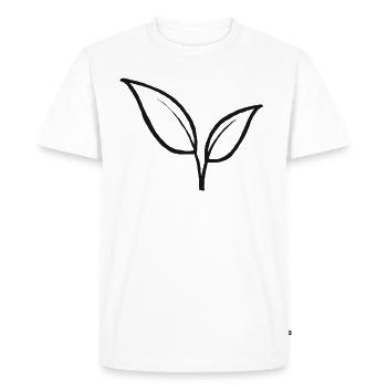Feuille feuilles plante plantes cadeau jardin - T-shirt Premium bio Homme - blanc - Devant - Nico (187cm)