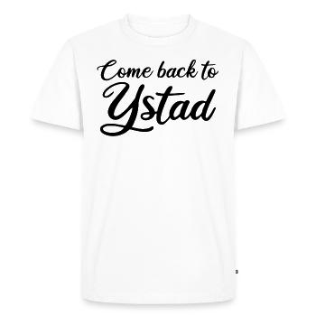 Come back to Ystad - Men's Premium Organic T-Shirt - white - Front - Nico (187cm)