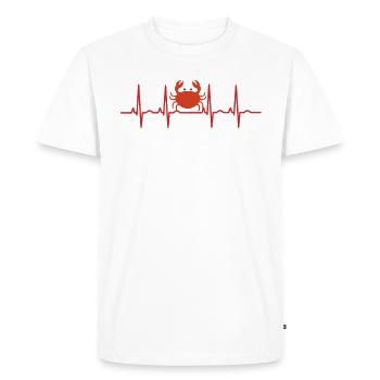 Crustacés pouls ECG - T-shirt Premium bio Homme - blanc - Devant - Nico (187cm)