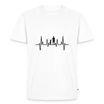 Vater und Tochter Daddy and Daughter Geschenk - Männer Premium Bio T-Shirt - Weiß - Vorne - Nico (187cm)