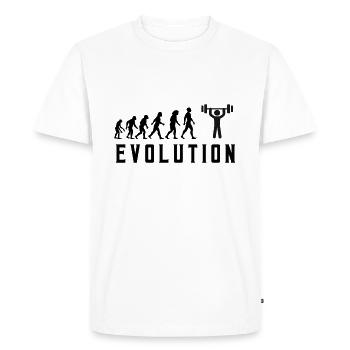 Evolution Bodybuliding Évolution de - T-shirt Premium bio Homme - blanc - Devant - Nico (187cm)