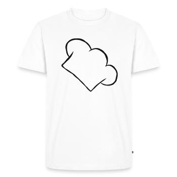 Chef hat chef amateur chef cooking gift - Men's Premium Organic T-Shirt - white - Front - Nico (187cm)