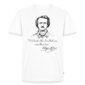 Edgar Allan Poe rare photo - Men's Premium Organic T-Shirt - white - Front - Nico (187cm)