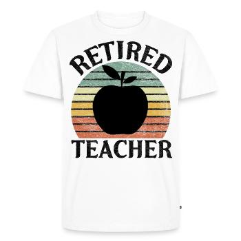 Enseignant enseignant retraite pension don retraite - T-shirt Premium bio Homme - blanc - Devant - Nico (187cm)