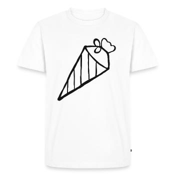 Sac d'école école début sac de sucre scolaire - T-shirt Premium bio Homme - blanc - Devant - Nico (187cm)