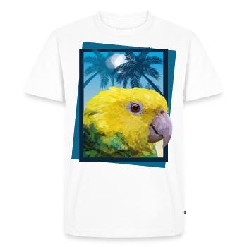 Amazon à tête égale - T-shirt Premium bio Homme - blanc - Devant - Nico (187cm)
