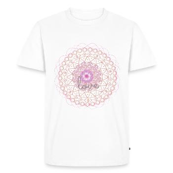 Amour de mandala - T-shirt Premium bio Homme - blanc - Devant - Nico (187cm)