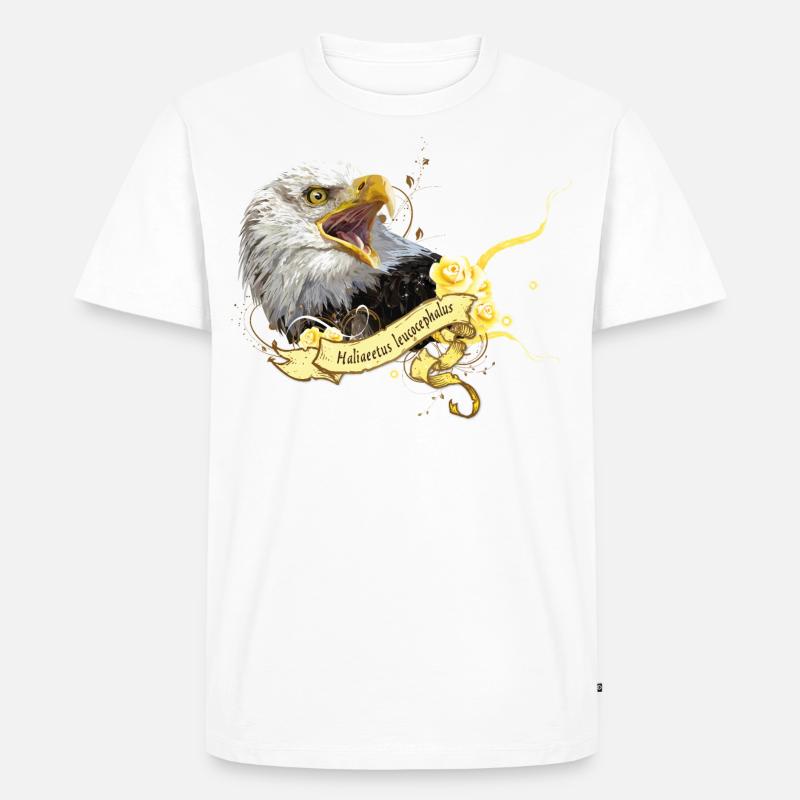 Weißkopfseeadler - Männer Premium Bio T-Shirt - Weiß