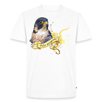Le faucon pèlerin - T-shirt Premium bio Homme - blanc - Devant - Nico (187cm)