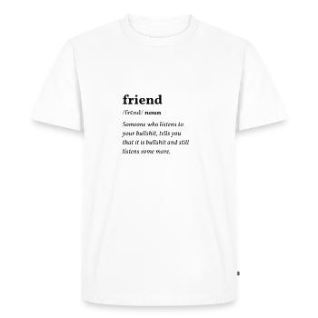 Friend Clean Edition - T-shirt Premium bio Homme - blanc - Devant - Nico (187cm)