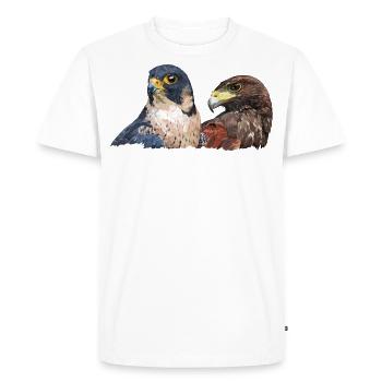 harris faucon et faucon pèlerin - T-shirt Premium bio Homme - blanc - Devant - Nico (187cm)