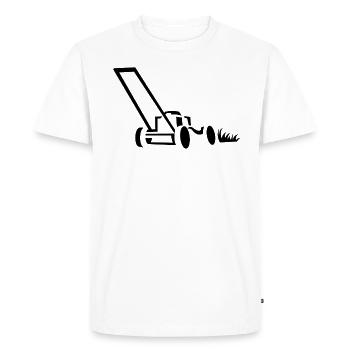 Lawn mower landscaping - Men's Premium Organic T-Shirt - white - Front - Nico (187cm)