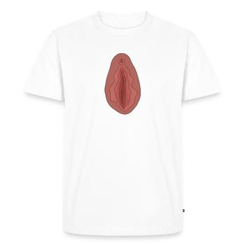 Vagina Pussy Pussy Pussy Genitals Birthday - Men's Premium Organic T-Shirt - white - Front - Nico (187cm)