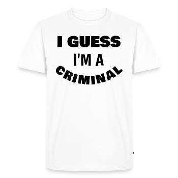je suppose que je suis un criminel - T-shirt Premium bio Homme - blanc - Devant - Nico (187cm)