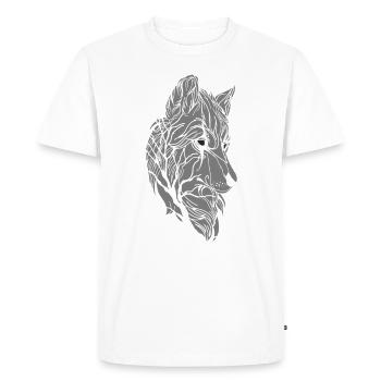 The white wolf - Men's Premium Organic T-Shirt - white - Front - Nico (187cm)
