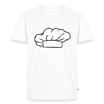 Chapeau de chef cuisinier amateur cuisinier chef - T-shirt Premium bio Homme - blanc - Devant - Nico (187cm)