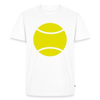 Balle de tennis cadeau sport balle le sport - T-shirt Premium bio Homme - blanc - Devant - Nico (187cm)