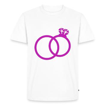 Wedding rings wedding wedding wedding bride groom - Men's Premium Organic T-Shirt - white - Front - Nico (187cm)