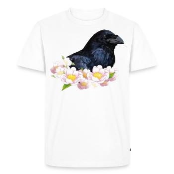 Raven - Men's Premium Organic T-Shirt - white - Front - Nico (187cm)