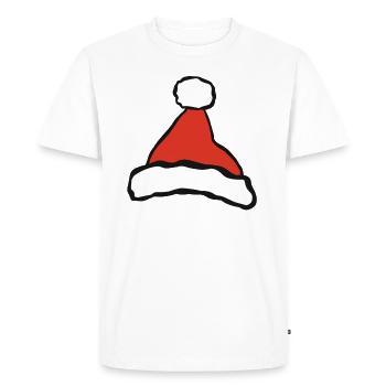 Bonnet de Noel X-Mas Christmas XMas Christmas - T-shirt Premium bio Homme - blanc - Devant - Nico (187cm)
