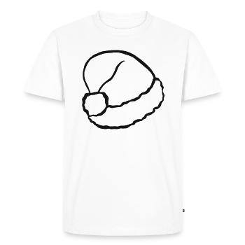 Bonnet de Noel X-Mas Christmas hat Noël - T-shirt Premium bio Homme - blanc - Devant - Nico (187cm)