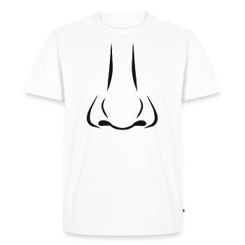 Nose Smell Gift Nose Smell Gift Idea - Men's Premium Organic T-Shirt - white - Front - Nico (187cm)