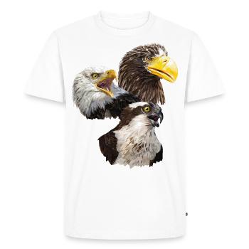 Oiseaux de proie - T-shirt Premium bio Homme - blanc - Devant - Nico (187cm)