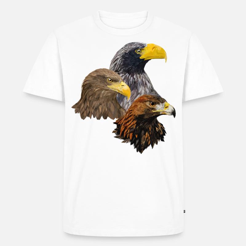 Raubvögel - Männer Premium Bio T-Shirt - Weiß