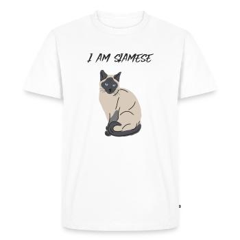 Je suis un chat siamois - T-shirt Premium bio Homme - blanc - Devant - Nico (187cm)