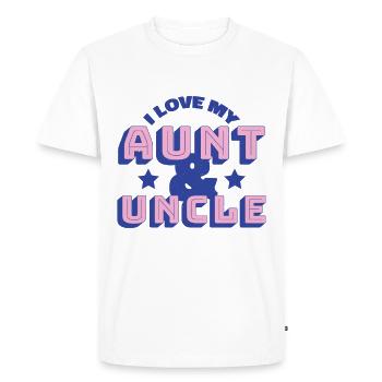 Love my aunt and uncle Best Gift - Men's Premium Organic T-Shirt - white - Front - Nico (187cm)