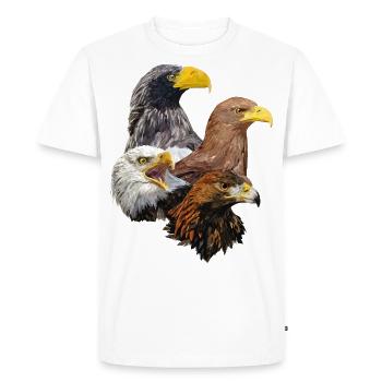 Oiseaux de proie - T-shirt Premium bio Homme - blanc - Devant - Nico (187cm)