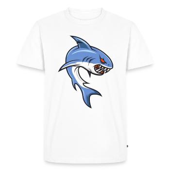 Shark | Poisson | Dangereux - Sauvage | requin - T-shirt Premium bio Homme - blanc - Devant - Nico (187cm)