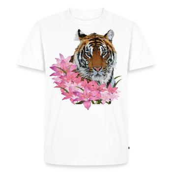 tigre du Bengale - T-shirt Premium bio Homme - blanc - Devant - Nico (187cm)