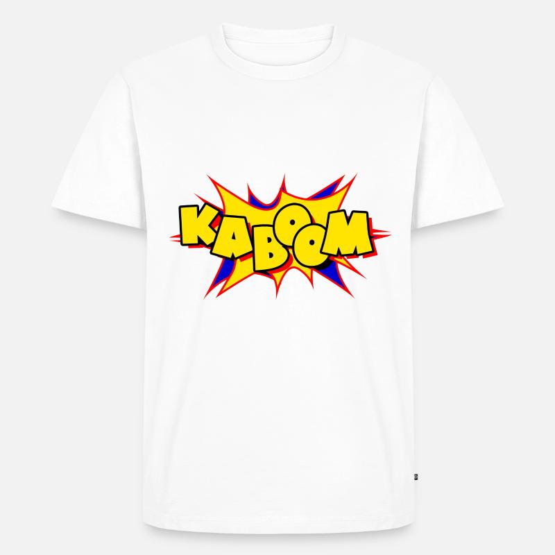 Kaboom im comic Stlye, Denkblase kartoon - Männer Premium Bio T-Shirt - Weiß