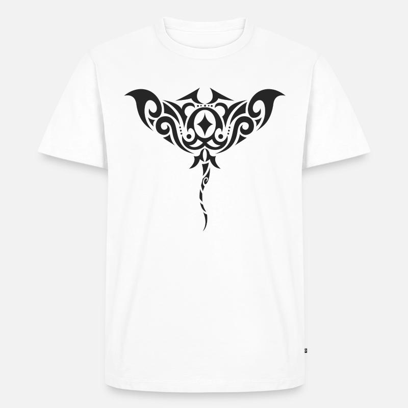 Stachelrochen - Männer Premium Bio T-Shirt - Weiß