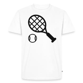Tennis tennis tennis lovers tennis racket - Men's Premium Organic T-Shirt - white - Front - Nico (187cm)