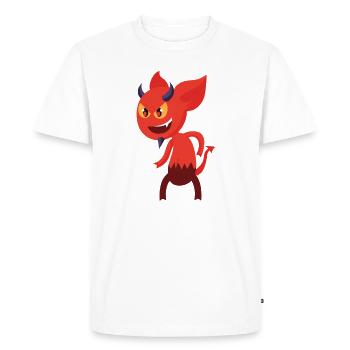 Cartoon devil - Men's Premium Organic T-Shirt - white - Front - Nico (187cm)