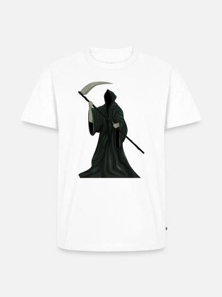 Grim Reaper | Halloween | Scythe | Döden - Ekologisk premium-T-shirt herr - vit