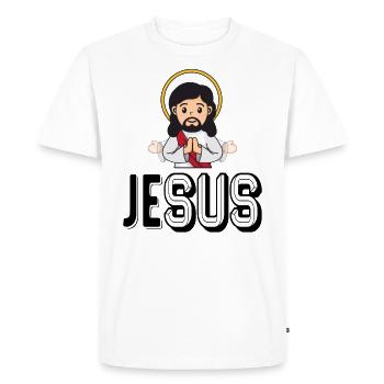 Jesus SUS Christ - Men's Premium Organic T-Shirt - white - Front - Nico (187cm)