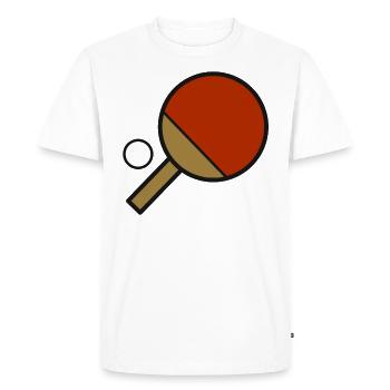 Tennis de table tennis de table battes de tennis de table - T-shirt Premium bio Homme - blanc - Devant - Nico (187cm)