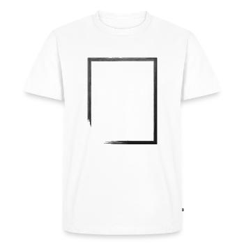 Rectangle - T-shirt Premium bio Homme - blanc - Devant - Nico (187cm)