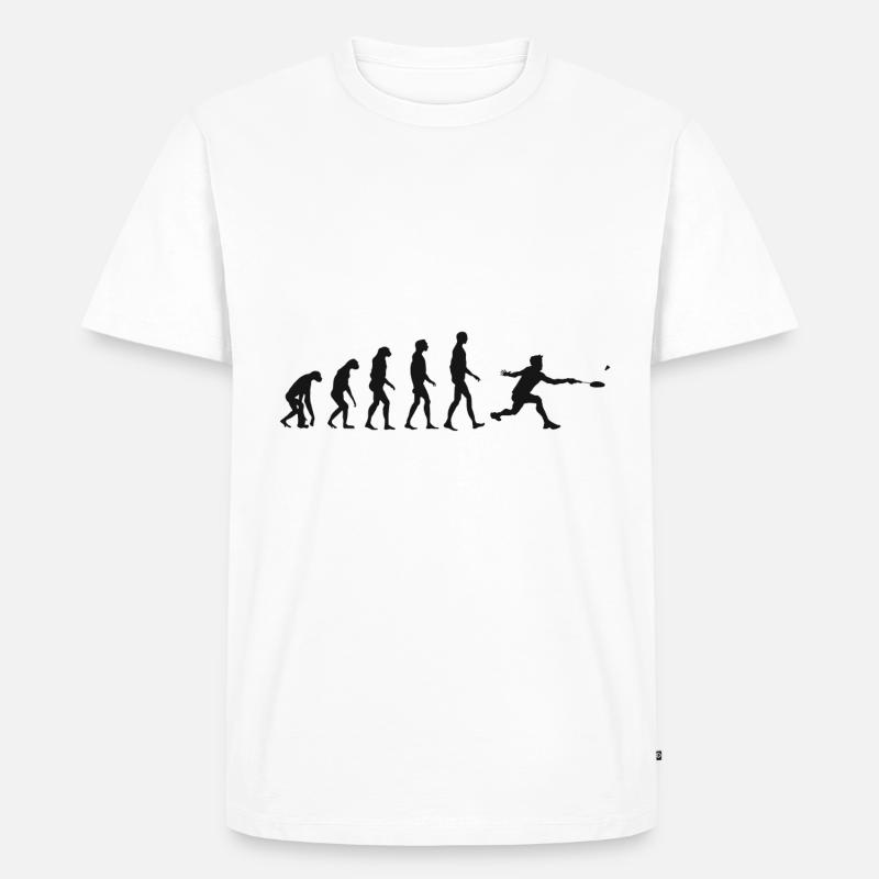 Shuttlecock Evolution Badminton Evolution Gift - Men's Premium Organic T-Shirt - white