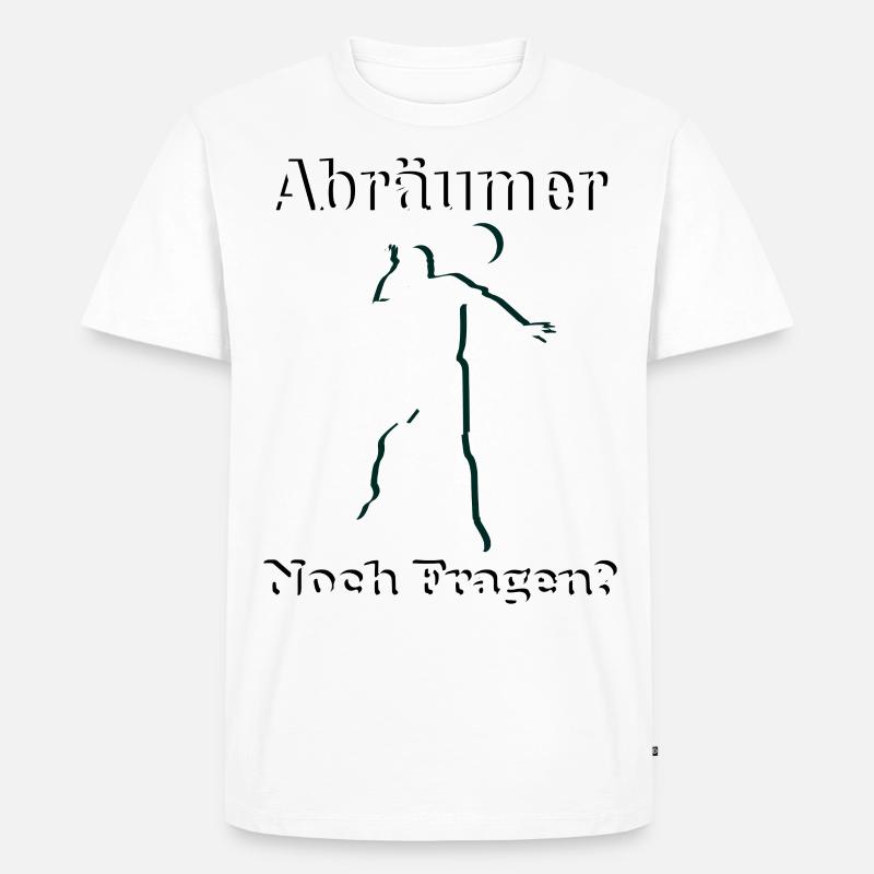 Abräumer - Männer Premium Bio T-Shirt - Weiß