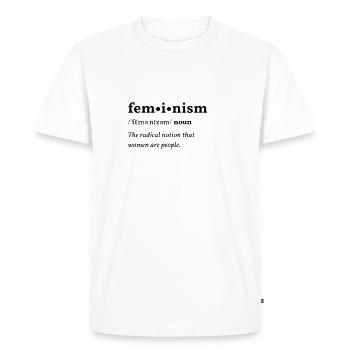 Édition propre du féminisme (féminisme) - T-shirt Premium bio Homme - blanc - Devant - Nico (187cm)