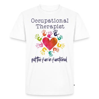 Occupational therapist putting the fun in functional - Men's Premium Organic T-Shirt - white - Front - Nico (187cm)