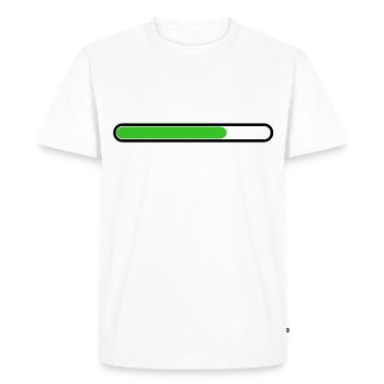 Barre de chargement Noir Vert - T-shirt Premium bio Homme - blanc - Devant - Nico (187cm)